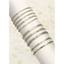 Bracelet- 14K Gold Family Name Bracelet - Letters with Diamond Heart Separators