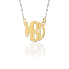 Necklace-Monogram 14K Gold Block