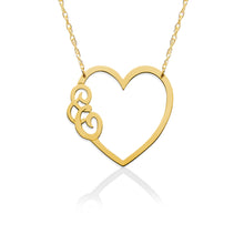 Necklace-Heart with Script Initial