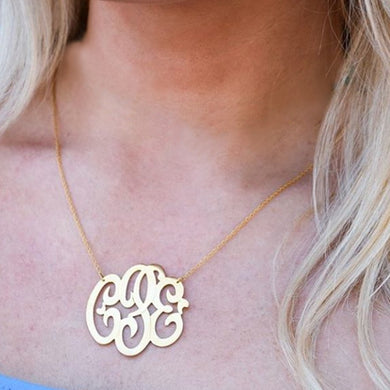 Necklace-Freeform Script Monogram