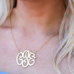 Necklace-Freeform Script Monogram