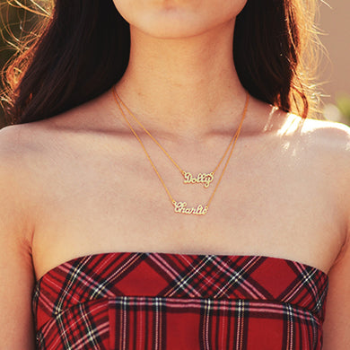 Necklace-Small Script Name