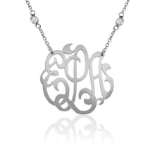 Necklace-Monogram on CZ Chain