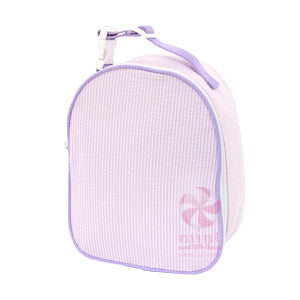 Insulated Lunch Tote- Pink with Lavender