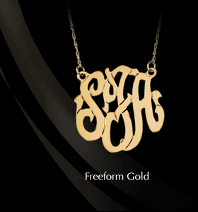 Necklace-Freeform Script Monogram