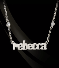 Necklace-Name Necklace-lower case with CZ chain