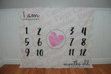 Personalized first year monthly  background birth announcement calendar
