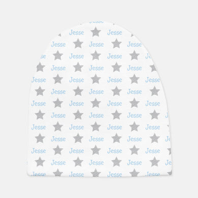 Personalized Supersoft Baby Swaddle and Hat Set-Stars