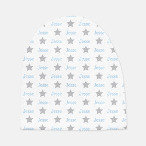 Personalized Supersoft Baby Swaddle and Hat Set-Stars