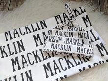 Personalized Supersoft Baby Swaddle and Hat Set- Names and Initials