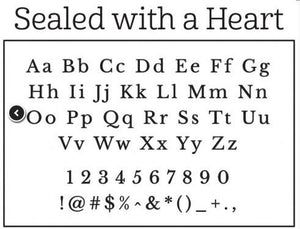 Personalized Rectangle Stamper- Sealed with a Heart