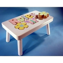 Step Stool- Flower/Butterfly Motif on White or Grey