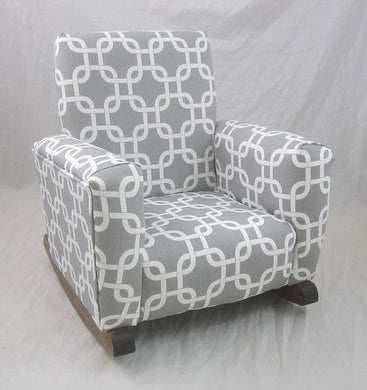 Upholstered Rocker  Gotcha Grey