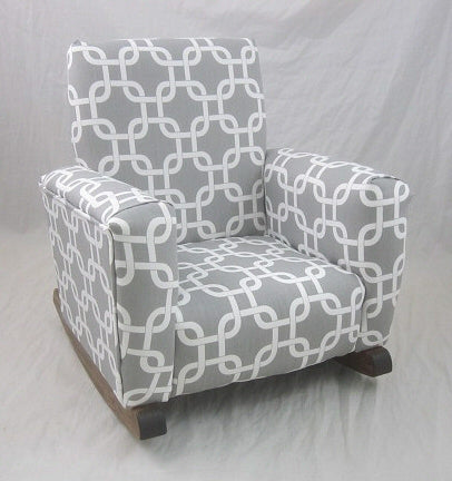 Upholstered Rocker  Gotcha Grey