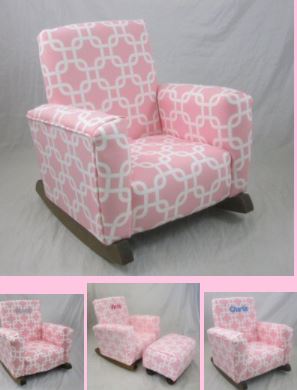 Upholstered Rocker Gotcha Pink
