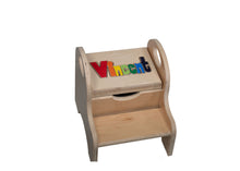 Two Step Name Puzzle Stool with Handles